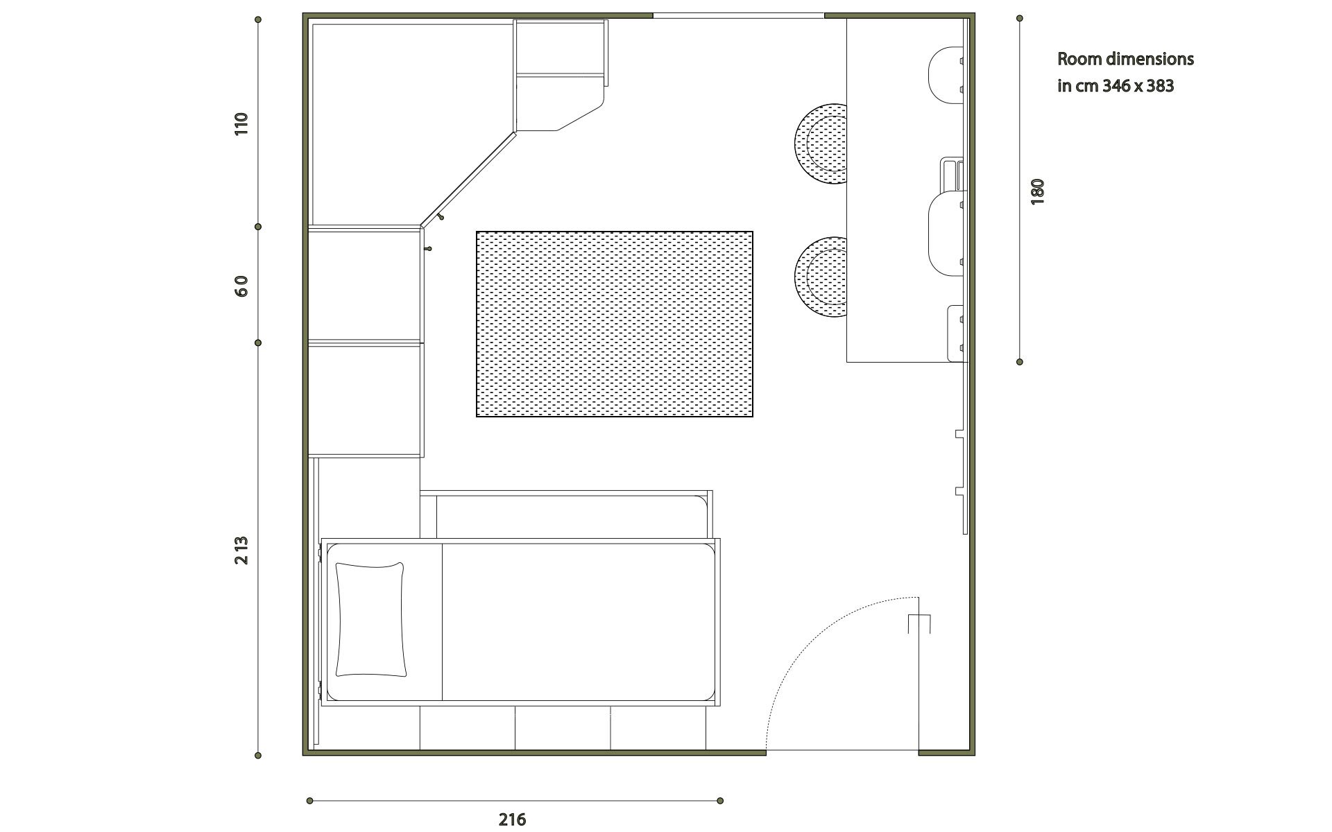 plattegrond kamer 2
